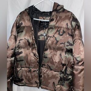 Camo true religion puffer